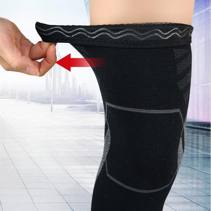 New High Elastic 3d Knitting Nylon Sports Kneecaps Breathable Absorb Sweat Running Silicone Anti-Drop