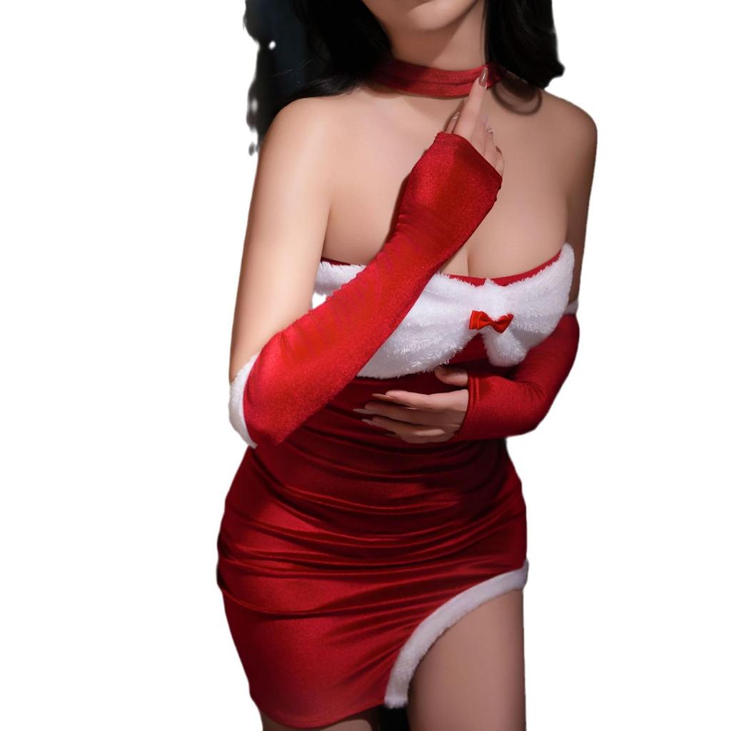 Jin Xiao Erotic Christmas Lingerie: Temptation Passion Set & New Year Battle Robe for Women