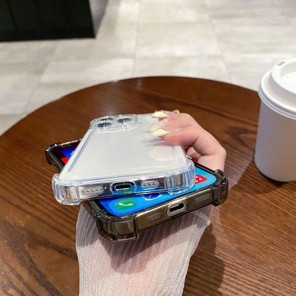 Kompatibel mit Apple iPhone 16, 14 Transparente Unifarbe, iPhone 15 Pro, Vier-Ecken Stoßfeste Space Case, 13 Weiche Hülle TPU