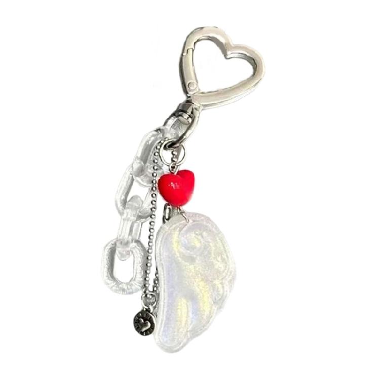 Handcrafted Beads Keychain Ornament Wing Charm Multicolor Hanging Decoration Pendant For Women Men