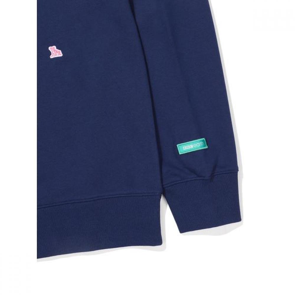 Animal Embroidery Wappen Sweatshirt  Blue 