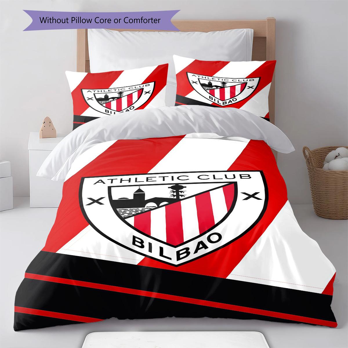

Athletic Club logo RugPattern Bedding Quilt Set Quilt Cover Pillowcase Home Decoration Birthday Gift (1 * duvet cover + 2 * pillowcase, without core) 135x200cm