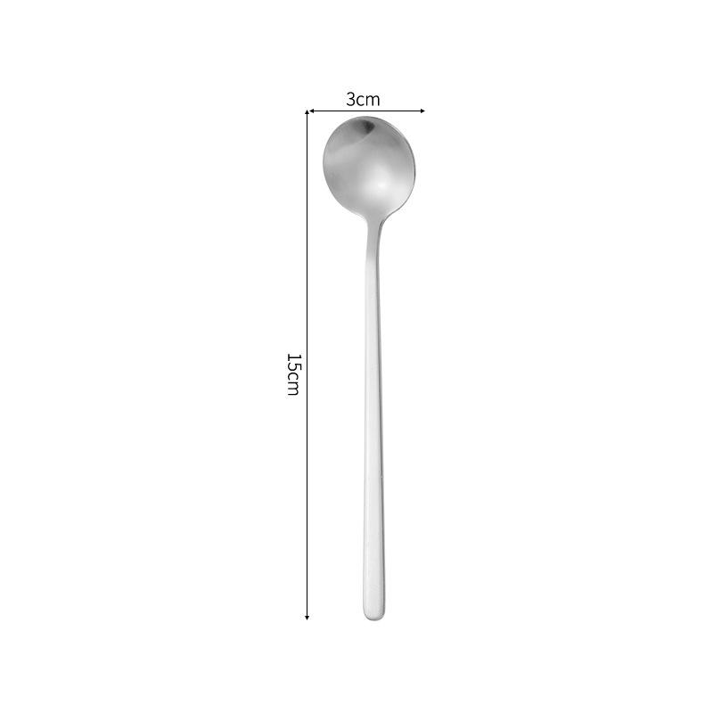 Stainless Steel Round Coffee and Dessert Stirring Spoon