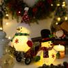 Cartoon Glowing Snowman Figurine Exquisite Snowflake Christmas Snowman Doll Toys Cute Kawaii Luminous Snowman Ornament