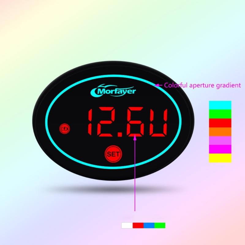 Voltages Gauges Dust-proof LED Watch Digital Display Panel Meter for Motorcycles
