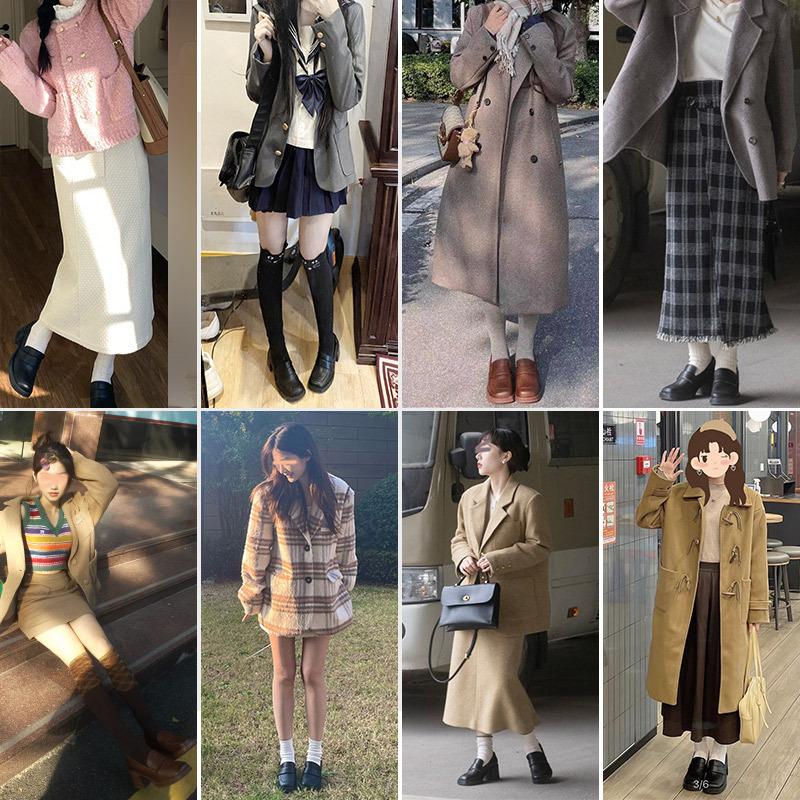 2025 new Band-Aid~ retro thick heel high heels women's autumn and winter temperament style light mouth commuting Mary Jane single shoes