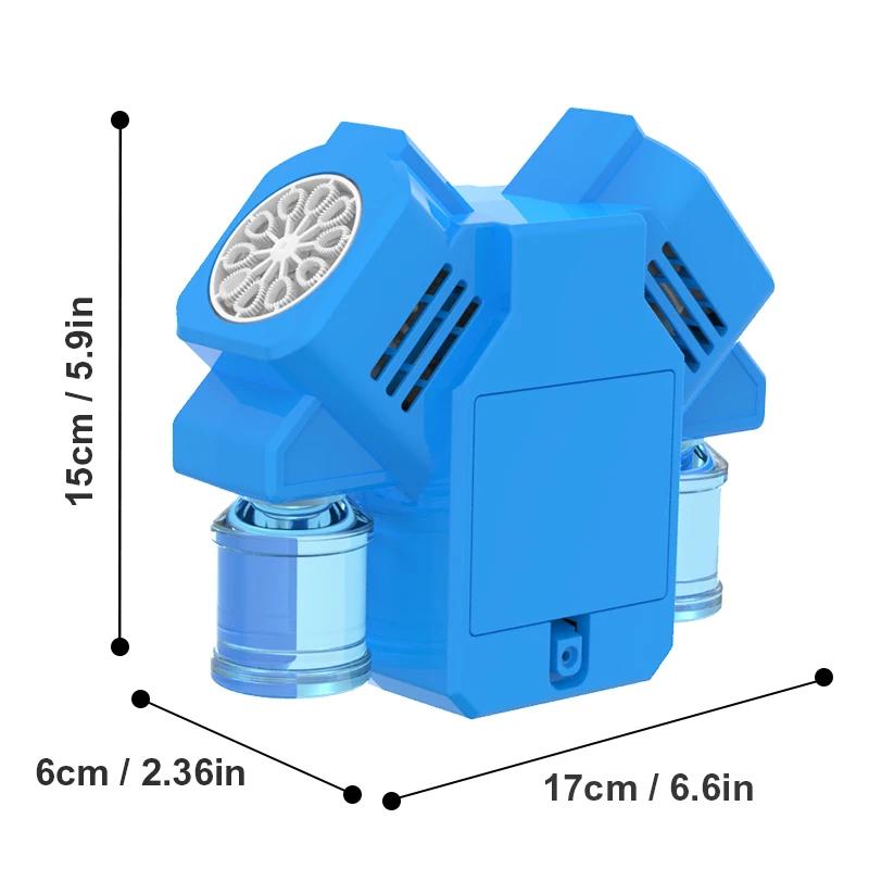 Rotating Bubble Toy Light Double Head Bubble Children's Toy Outdoor Game Parent Child Play Without Battery Bubble Water