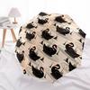 1pc Swan Lake Pattern Automatic Open/close Umbrella, 8-Rib sturdy structure, Auto Folding/Opening, Portable Travel Umbrella for Women,045