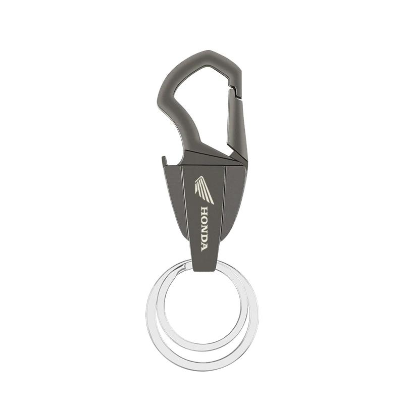 SLZPW1 Metal Motorcycle Keychain Rotating Horseshoe Rings For Honda CRF CB CR XR CRM CBR 125 250 300 350 400 500 600cc