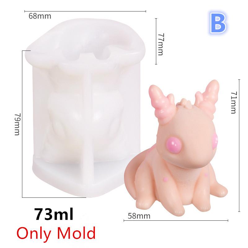 Cute Dinosaur Mousse Mold Pudding Silicone Mold Custard Mold Cake Mold Cartoon Dino Cake Decoration Baking Bakery Tool