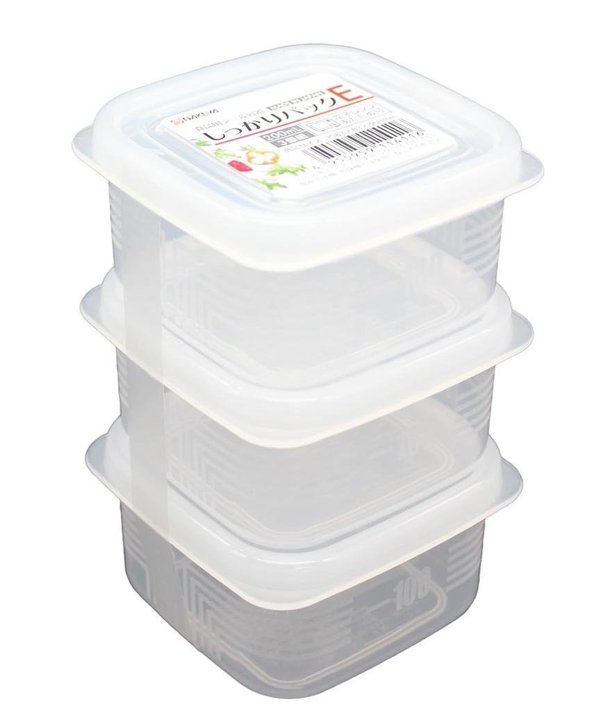 Made in Japan Firmly Pack Airtight Convenient Microwave and Freezer x x 200ml of [Tight-Seal Containers!] E, Storage, Portioning, Safe, 8.3 8.3 4.6