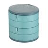 Rotating Jewelry Storage Box Multi Layer Earring Necklace Organizer Dustproof Small Jewelry Holder