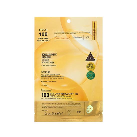 VT COSMETICS Vita-Light Reedle Shot 100 2-Stufen-Hydrogelmaske 4EA
