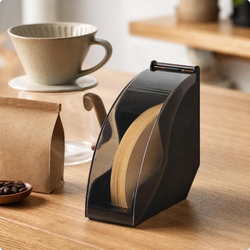 Filter Holder Dustproof Coffee Paper Storage Convenient for Cafe