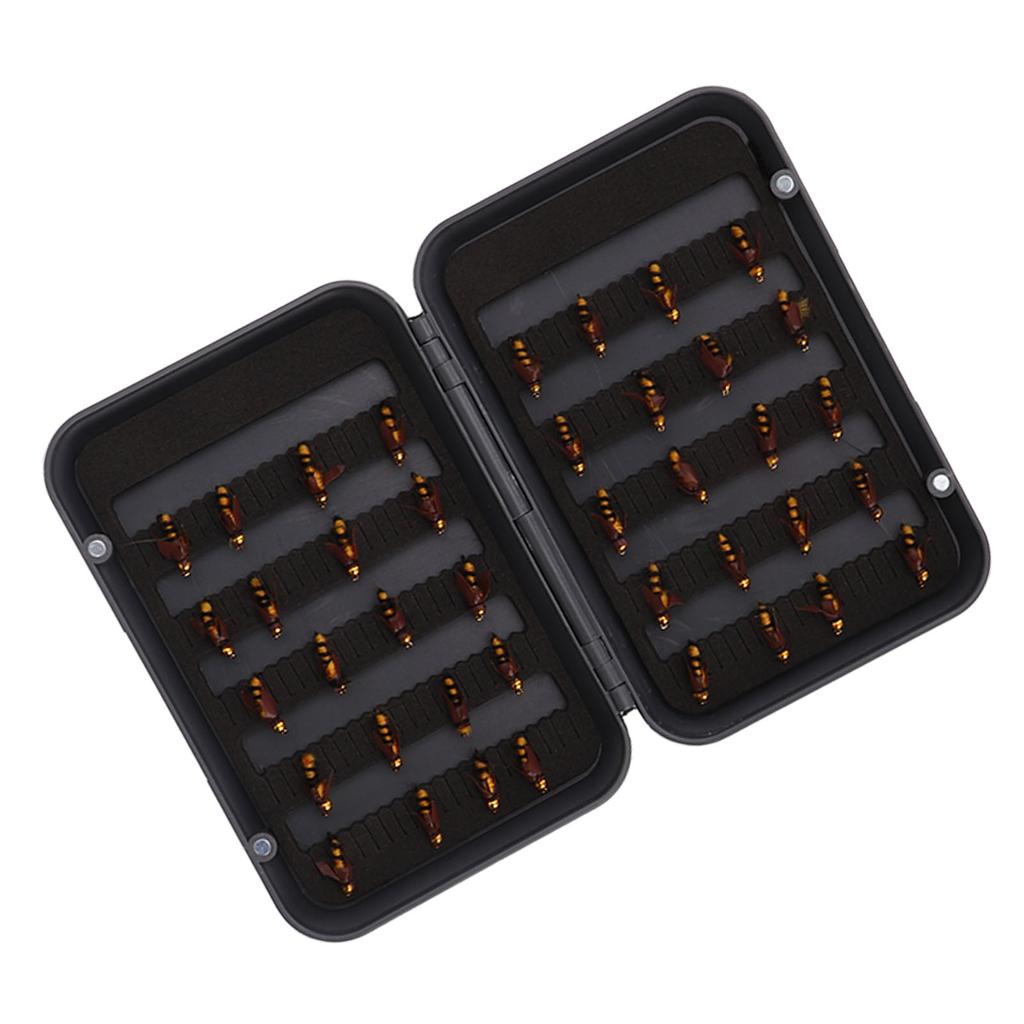 40PCS Fly Fishing Lure with Storage Box Stainless Steel Fishing Artificial Bait for Outdoor Fishing Enthusiast