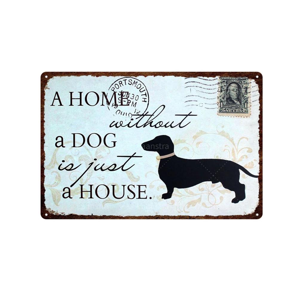 Retro Iron Painting Metal Plaque Attention Animals Dog and Cat Wall Decor Art Poster Tin Signs Bar Home Decoration Painting
