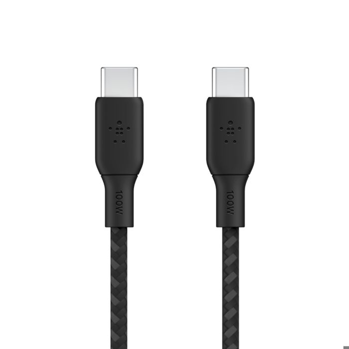 Câble usb-c - belkin - 2 m - recharge rapide - gaine tressée - compatible macbook pro