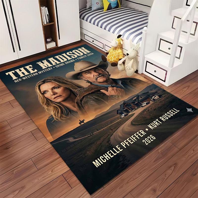 Western Drama Landscape Carpet suitable as a non-slip mat for the living room or bedroom sofa
