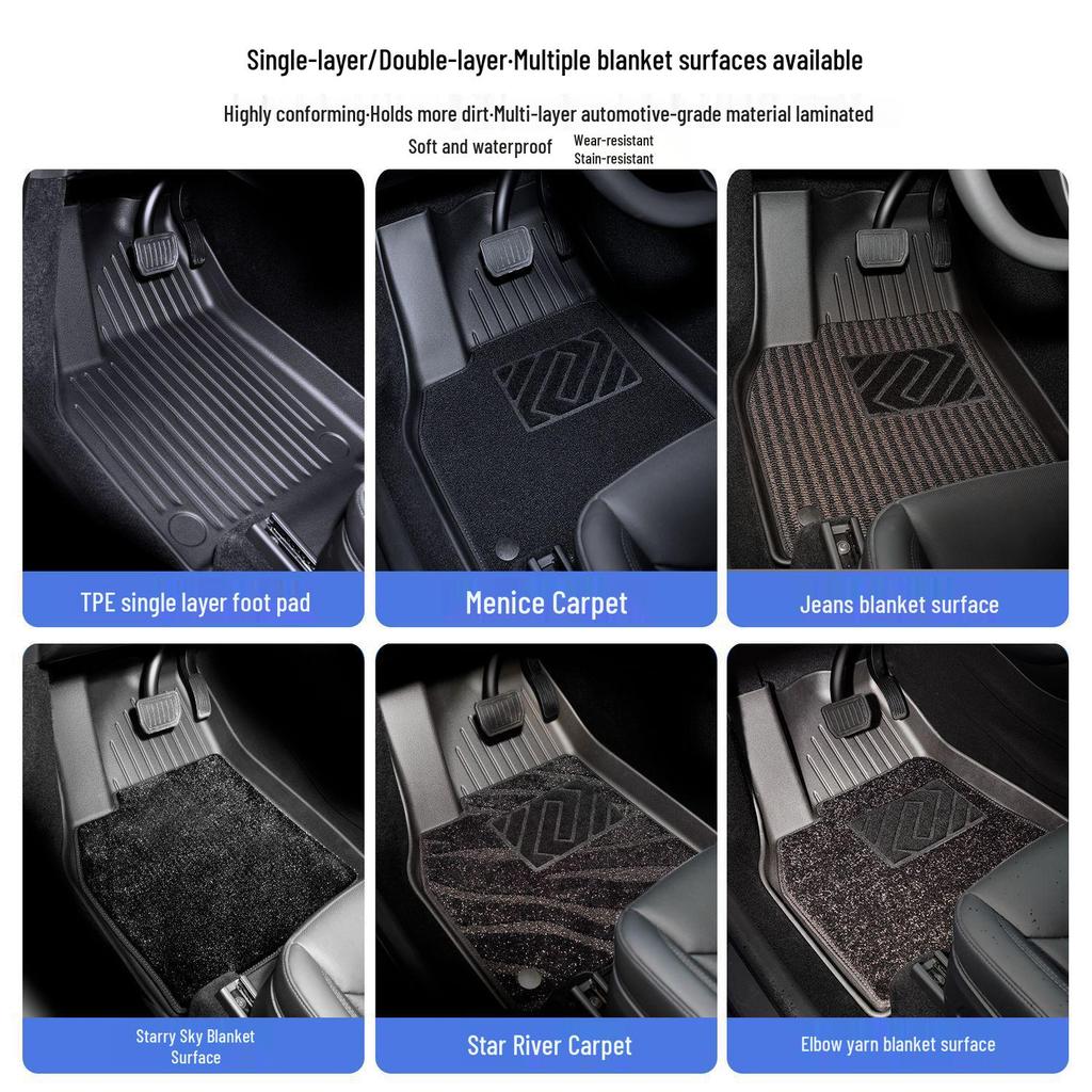 Compatible Floor Mats for Tesla Model 3 (2025) - Full Coverage Trunk Accessories