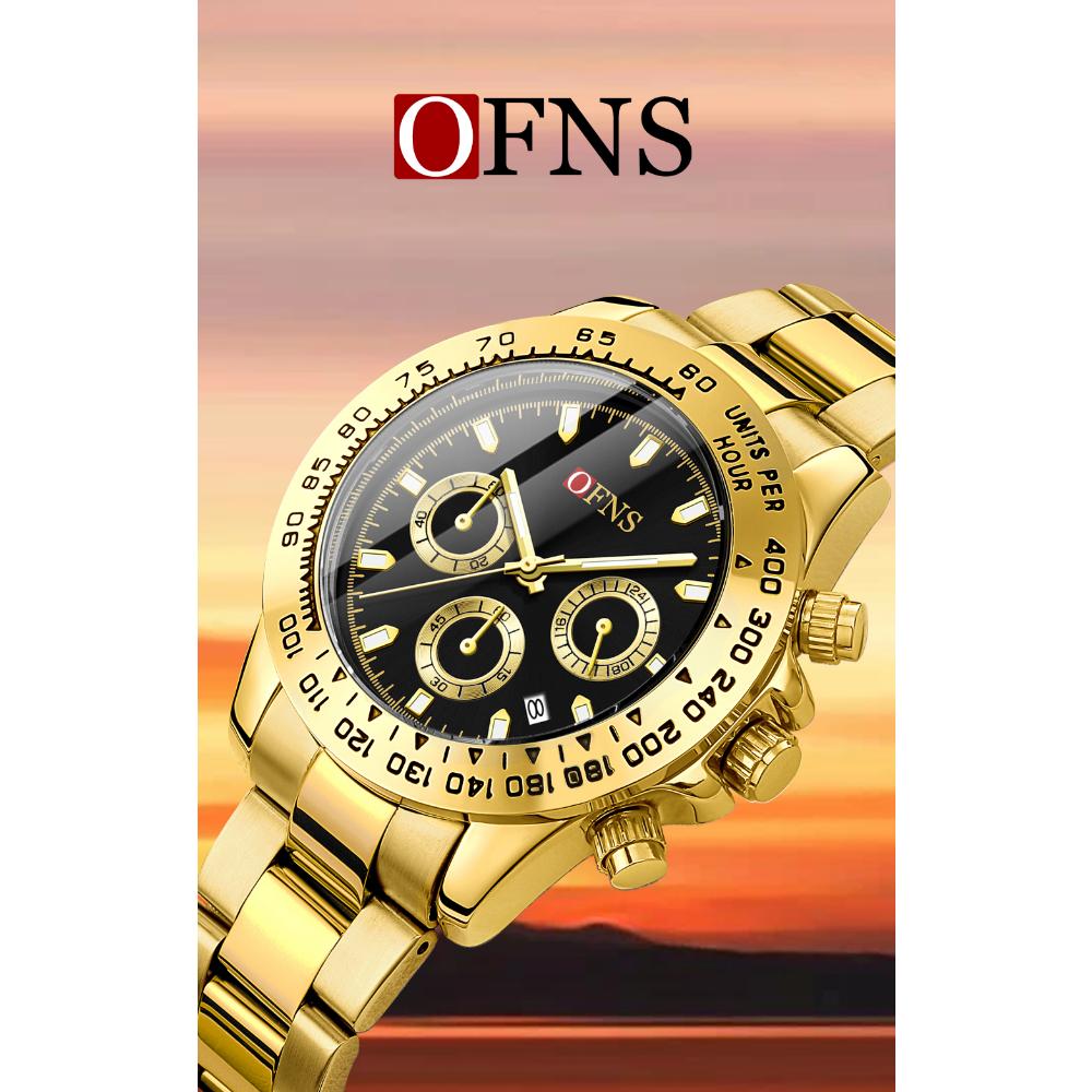 Fashion Men's Quartz Watch Three Eye Six Needle Chronograph Waterproof Calendar Night Light Men's Quartz Watch