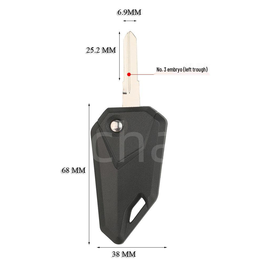 Outer Key Shell for Folding Keys: Ideal for Modifying Older Honda, Yamaha, Suzuki Motorcycles
