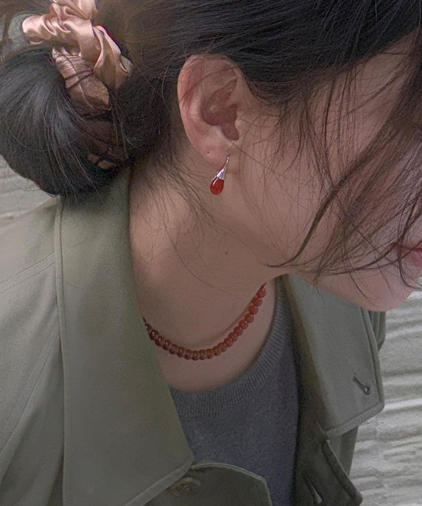 Marta 925 Silver. Carnelian Earrings