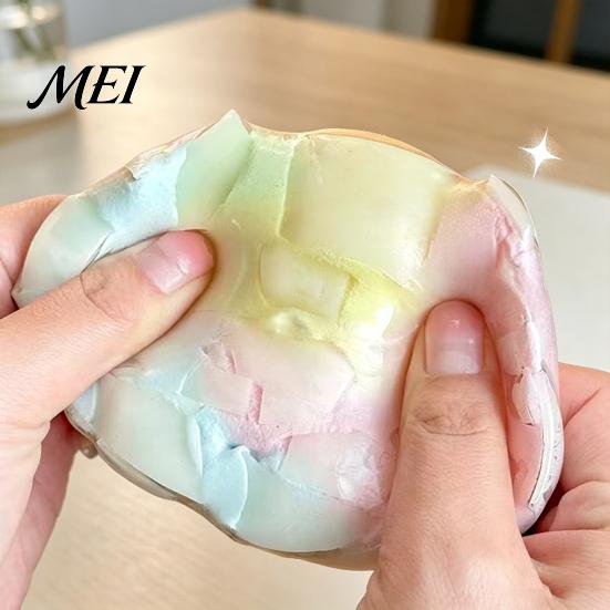 Angstlösungsspielzeug Wachknackball Quetschspielzeug, Regenbogenverlauf Stress Fidget Tragbar Knackig mit Schutzhülle, Gastgeschenke