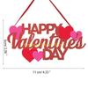 F26C Happy Valentine's Day Sign Valentine's Day Love Heart Pendant Hanging Ornament for Home Romantic Party Wall Window Door