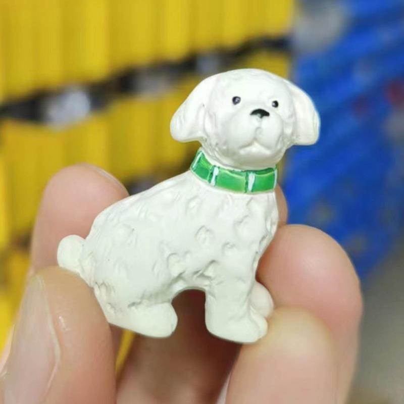 Cartoon Resin Ironwork French Hanging Cups, Little Dog Gardening Moss Succulent Flower Arrangements, Doll Ornaments