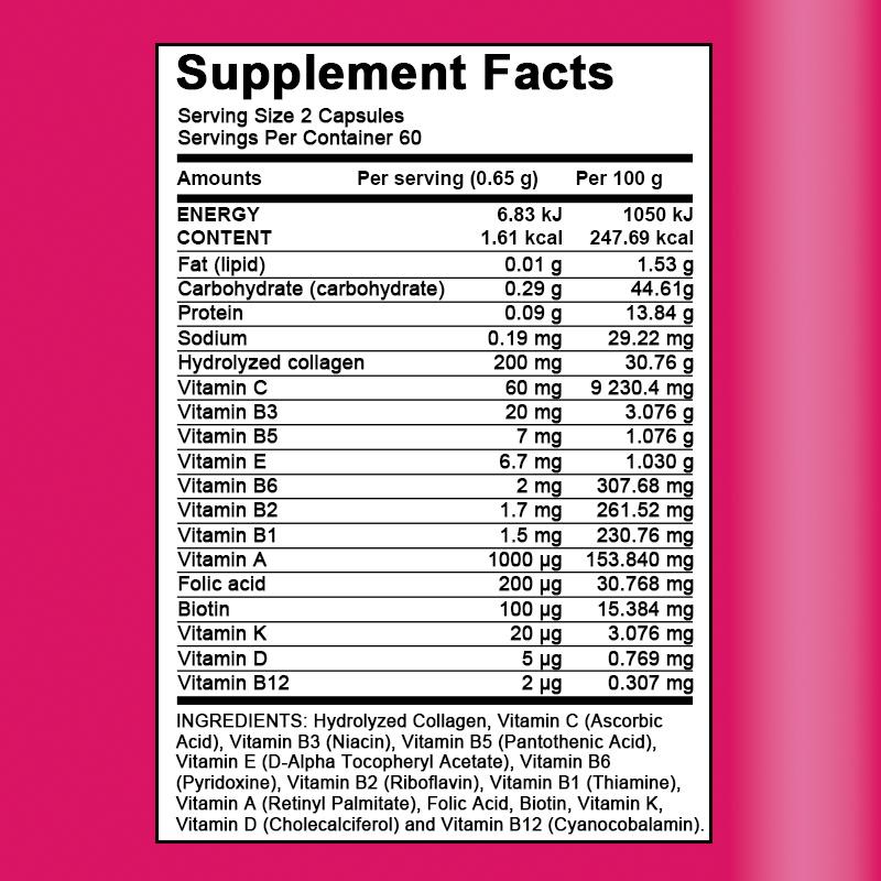 Women's Collagen and Vitamin Skin Care Capsules, 120 Capsules
