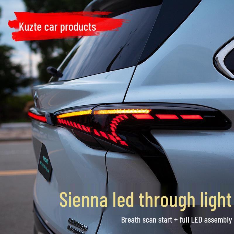 Fits 21-22 Sienna: Smoked LED Dragon Scale Turn Signals & Rear Taillight Assembly