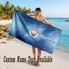 Manchester City Design Strandtuch Mit individuellem Text Großes Handtuch für den Strandurlaub