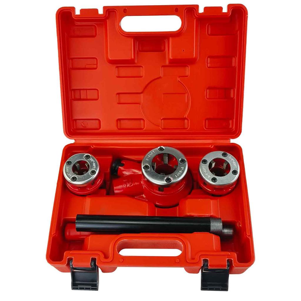 Manual Pipe Threading Pipe Threading Professional Pipe Threading Tool Pipe Threader for Cutting and Threading Threader, 1/2' 3/4' 1' Machine, Kit,