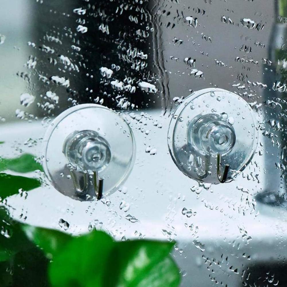 24Pcs Suction Cup Hooks Removable Small Strong Suction Cup Holder with metal Hook For Kitchen Shower Wall Window Glass Door
