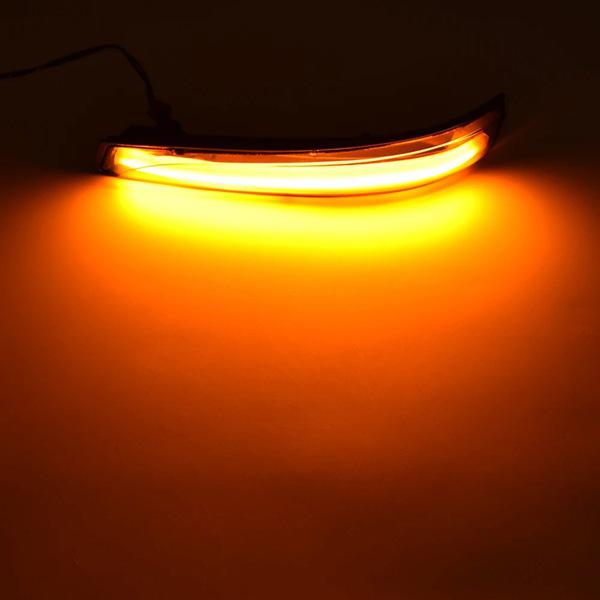 1 Pair Flowing LED Turn Signal Rearview Mirrors, Black ABS, Ideal for Modern Vehicles