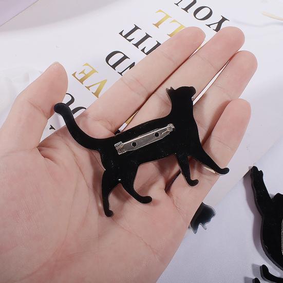 Epoxy Resin Mold Cartoon Three-dimensional Non-sticky Reusable Easy Demoulding Decorative Gift 3D Cat Brooch Silicone Mould DIY Craft Making