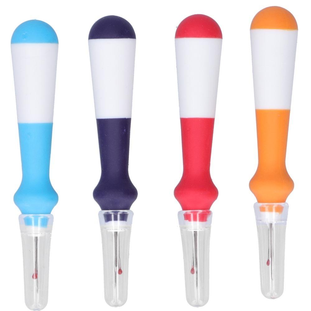 4pcs Rubber Stitch Remover Tool Colorful Handle Seam Rippers Handy Thread Remover Tool For Sewing