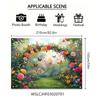 2D Fairy Tale Floral Arch Background, Enchanted Garden with Butterflies Themed Backdrop
