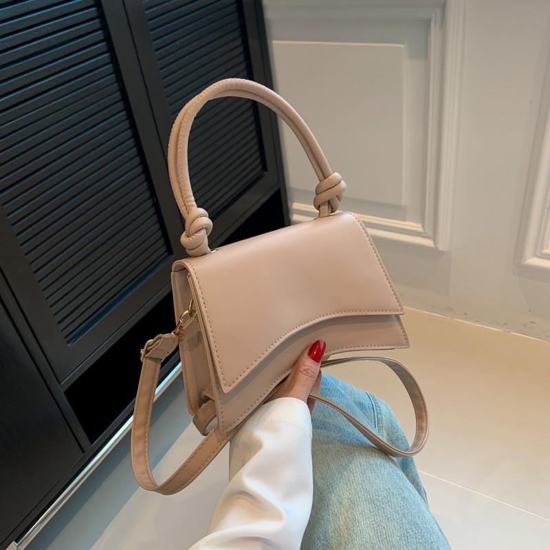 Trendy Retro One Shoulder Bag Classic Solid Color Handbag Ideal For Street Style