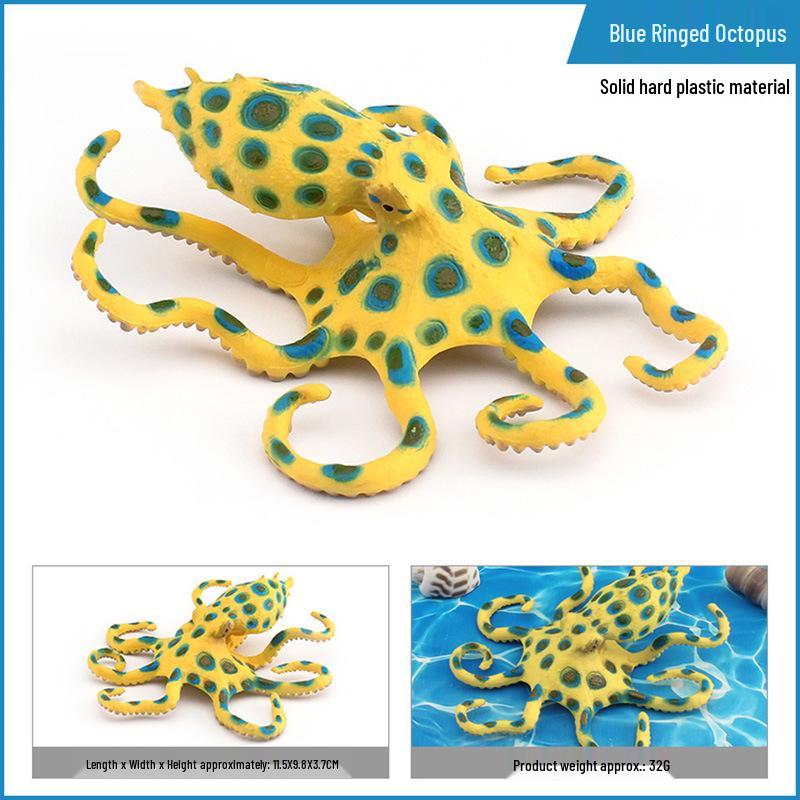 Children's Cognitive Marine Animal Octopus Model - Blue-Ringed & Leopard Variants
