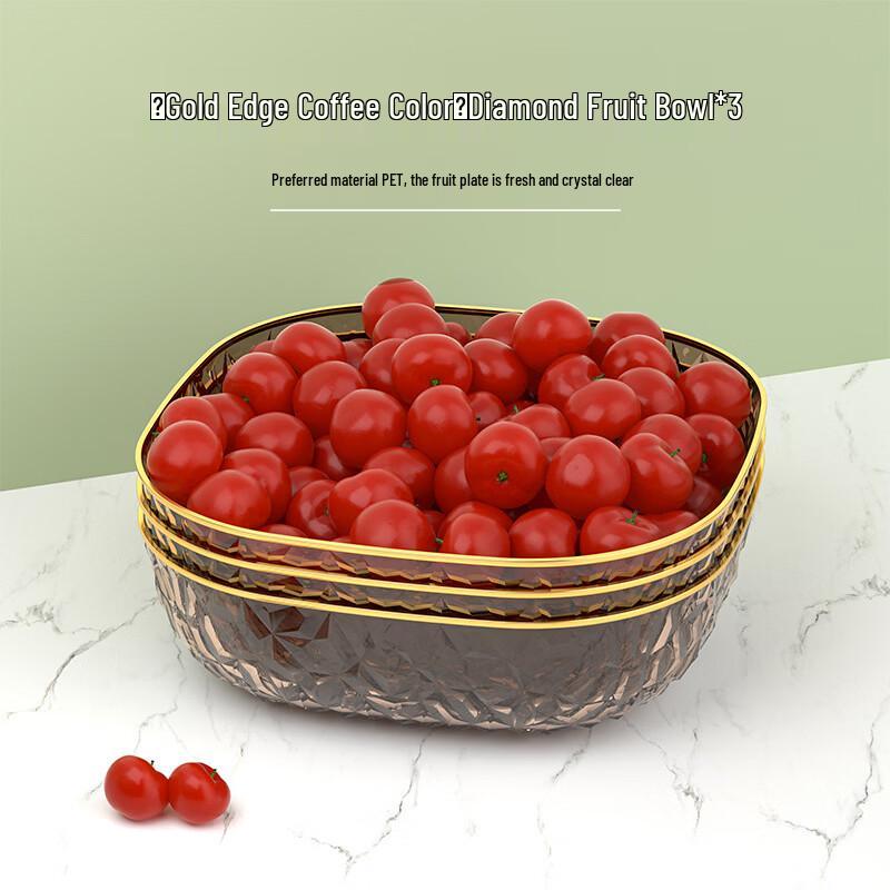 

UOSUUOSU Gold-Rimmed Fruit Bowl One Size