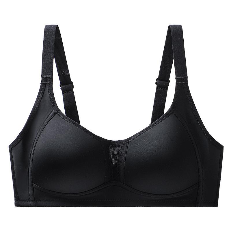 

Foreign trade no steel ring sports bra comfortable and breathable light middle-aged and elderly mother bra smooth 36/80 чёрный