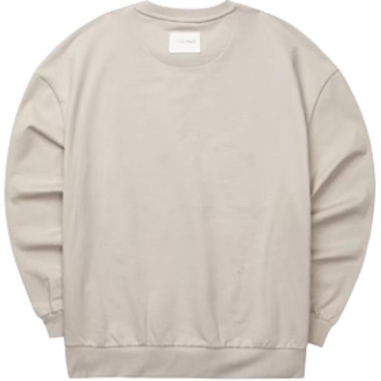 Skechers Solid Color Loose Fit Round Neck Sports Sweatshirt Unisex sweatshirt Light-Brown L124U155-0046