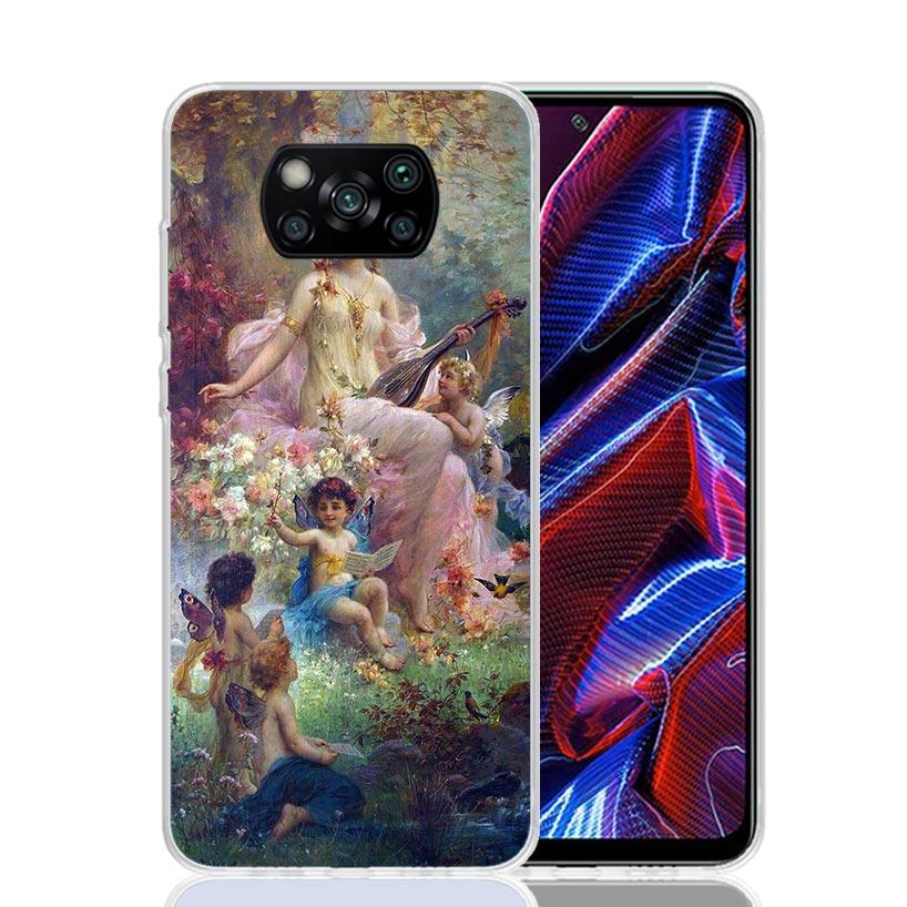 Paint Art Renaissance Phone Case For Xiaomi Poco X7 X6 X5 Pro F7 Ultra Redmi 15C 15 13 13C 12 12C 10 10A 10C 9 9A 9C 9T Cover Po