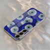 Blue Eye Laminated Pattern Glass Phone Case Suitable for Samsung Galaxy S26 S25 S24 S22 S21 S20 FE/Ultra/Plus5G Anti Drop