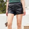 BITCED Women's Minimalist PU Leather Shorts Casual Loose-Fit Shorts