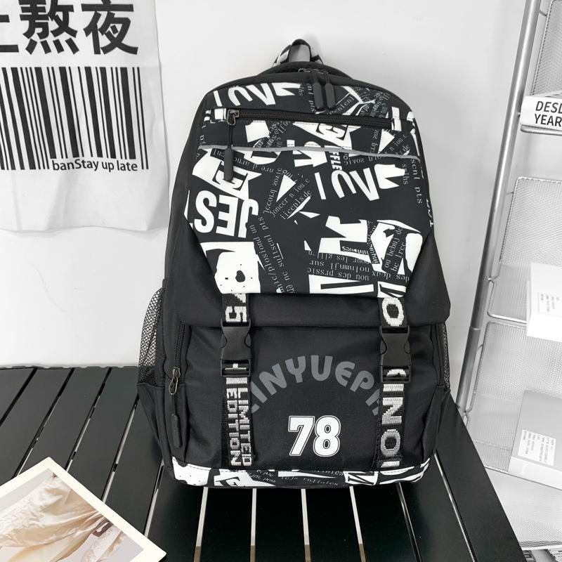 

Рюкзак Мужской рюкзак Модный тренд Индивидуальность Граффити Студенческий школьный портфель Ученик средней школы Креативная трендовая сумка