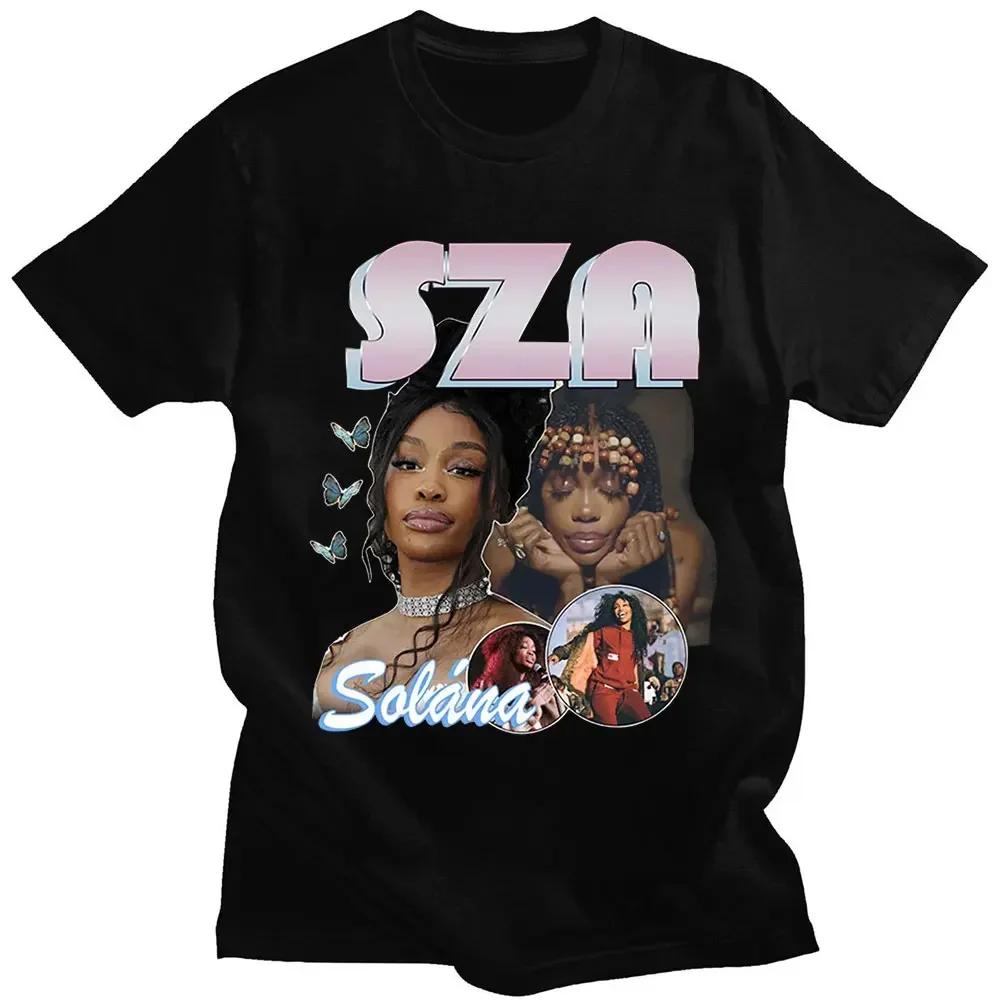 Rapper SZA CTRL X SOS Album Print T Shirt Women Vintage Punk Hip Hop Harajuku Girl's TShirt Fashion Casual T-Shirt Female Top
