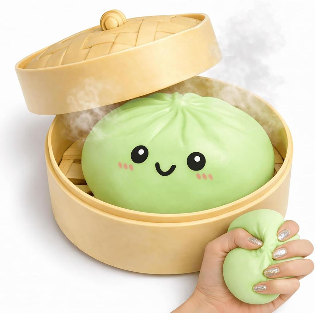 2026 Dumpling Squishy Toy: Maltose Texture Slow Rebound Squeeze Toy with Box, Aesthetic Taba Stress Ball, Office Sensory Fidget