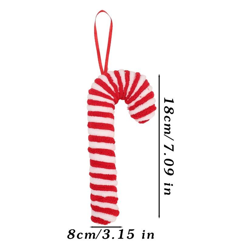 1/6x Red White Foam Candy Cane Christmas Hanging Ornament Large Tree Decoration Xmas Holiday Party Decor New Years Candy Canes